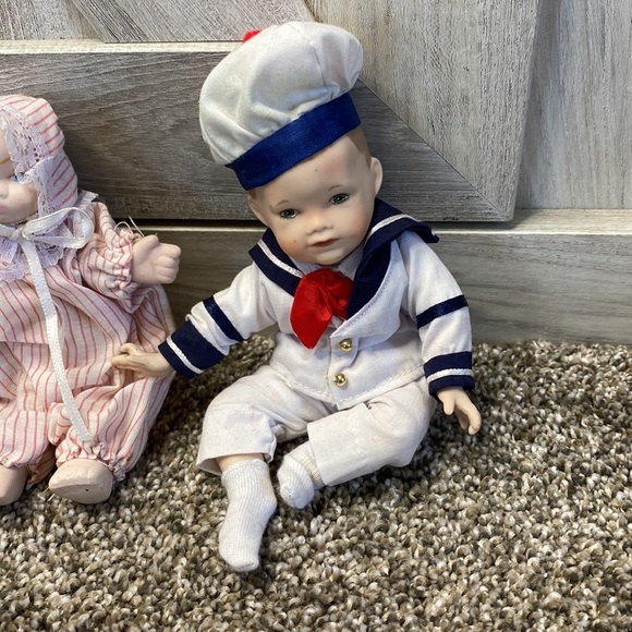 Beautiful China Porcelain Faced Dolls Dressed and Ready for Your Collection Four - Picture 2 of 8